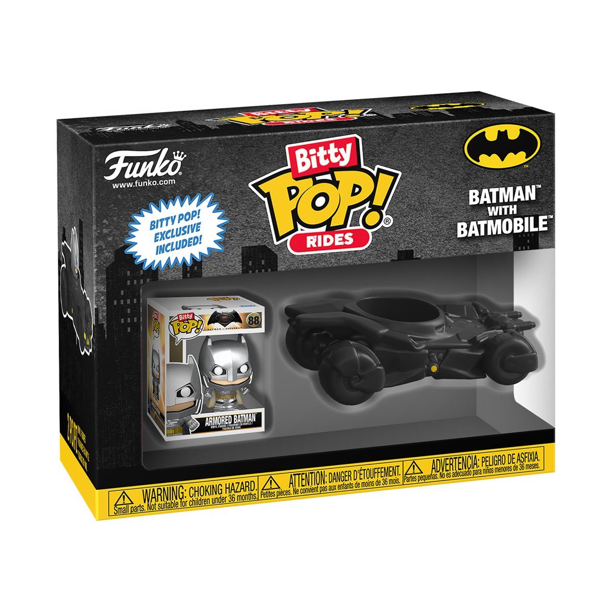 Bitty Pop Ride Batman w/Batmobile