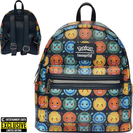 Loungefly Pokemon Kanto Starter Mini Backpack